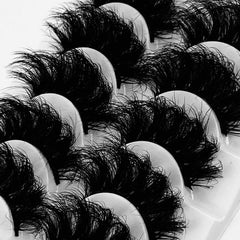 5 Pairs Faux Mink Eyelashes Long Lasting Fluffy Thick Long
