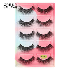 5 Pairs Natural Looking Faux Mink Lashes for Instant Glam