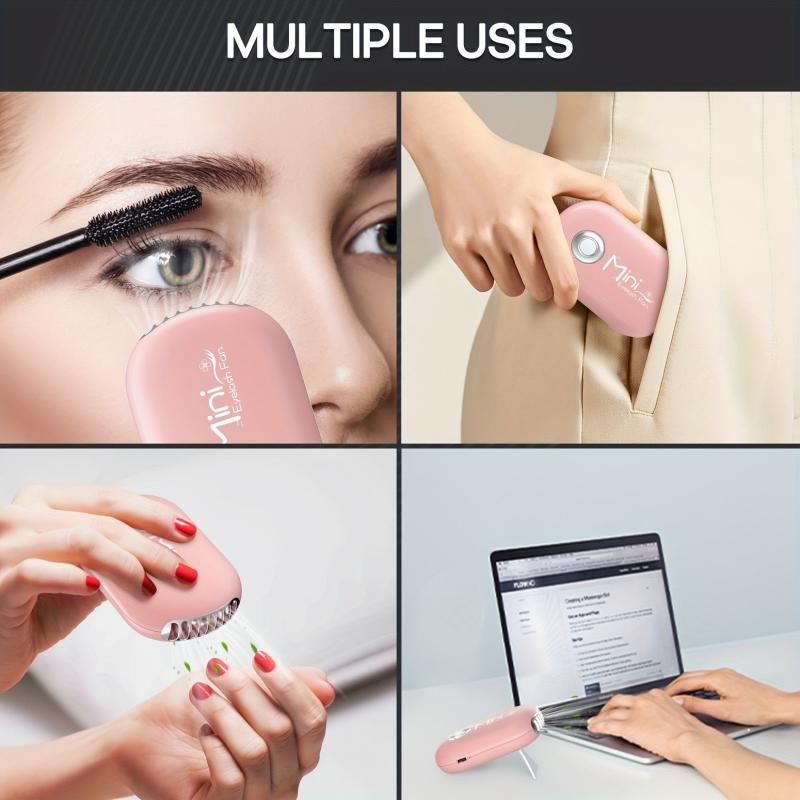 Mini Lash Fan Portable Fan Dryer Rechargeable Type C Fan
