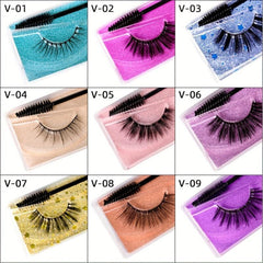 Natural 3D False Eyelashes & Brush Set