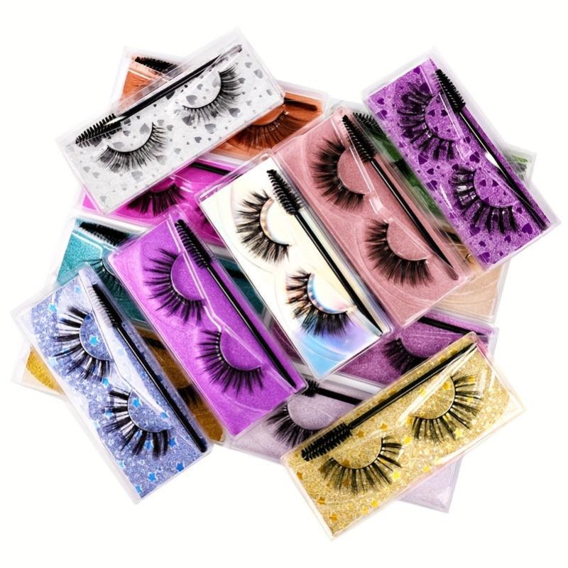 Natural 3D False Eyelashes & Brush Set