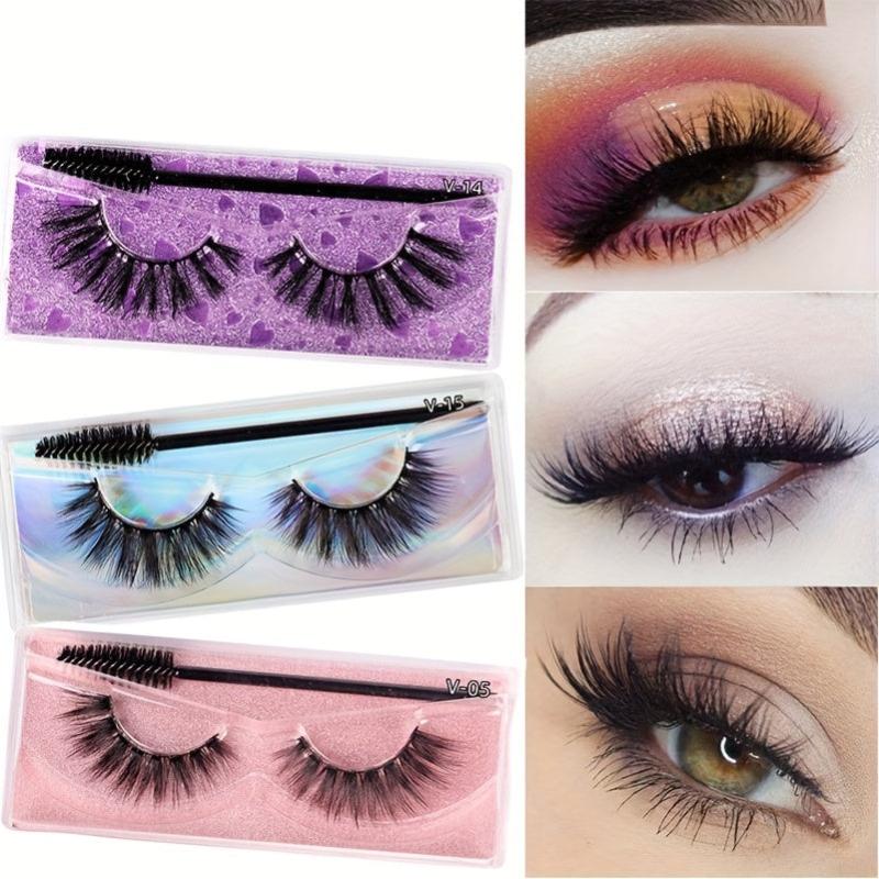 Natural 3D False Eyelashes & Brush Set