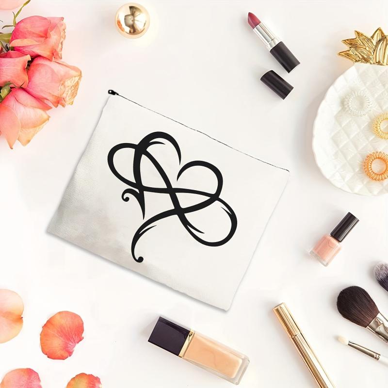 Heart Shaped Print Cosmetic Bag Makeup Bags Travel Essential