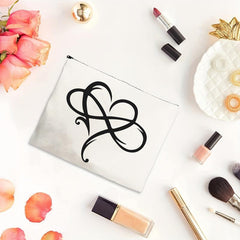 Heart Shaped Print Cosmetic Bag Makeup Bags Travel Essential