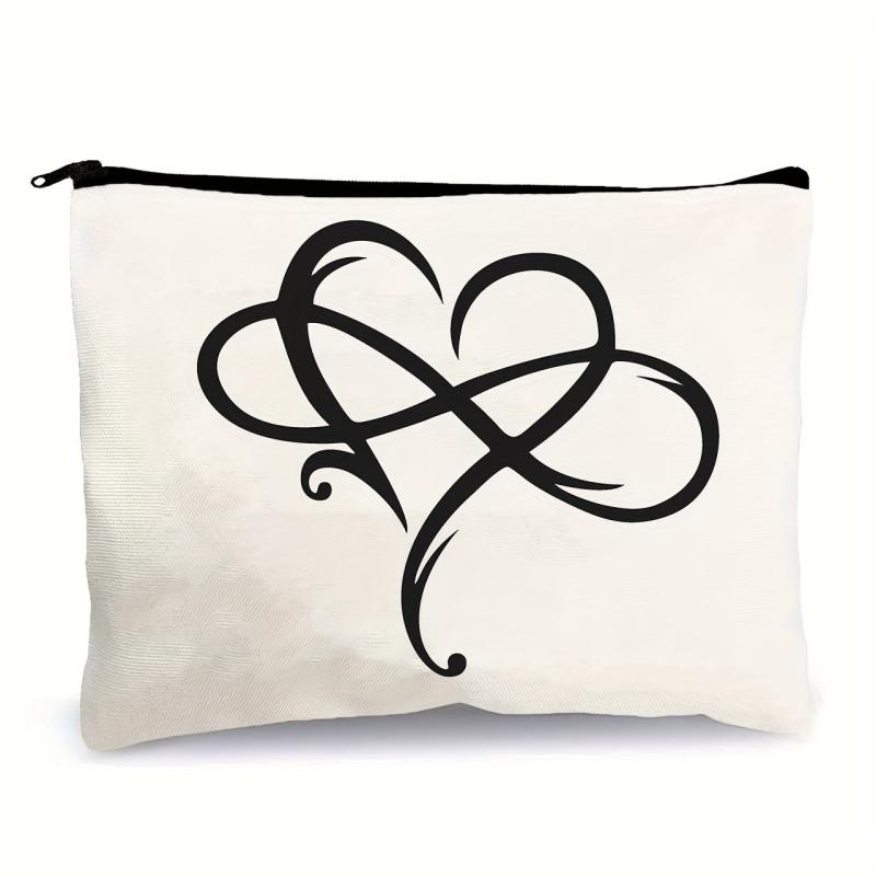 Heart Shaped Print Cosmetic Bag Makeup Bags Travel Essential