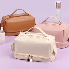 Travel Makeup Bag Large Capacity Double Layer Cosmetic Bag