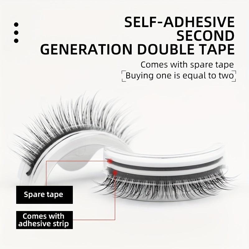 Self-adhesive False Eyelashes Round Box C Curling