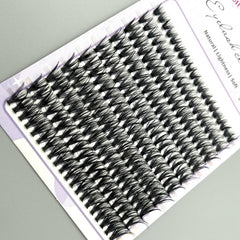 Mikiwi 200Pcs 40D 9 16mm Mix D Curl Cluster Lashes Individual DIY Eyelashes