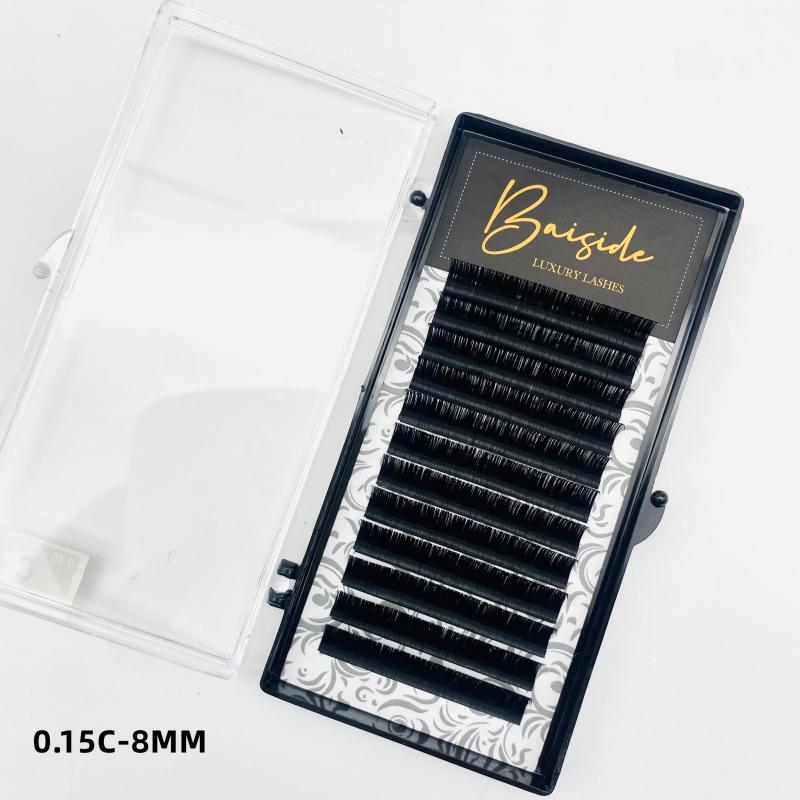 Soft Silk 0 15mm C Curl Lash Extensions 8 15mm Cat's Fox Eye Perfect for Salon