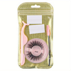 Reusable Self Adhesive Wispy Natural Eyelashes with Applicator
