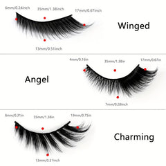 5 Pairs Faux Mink Fox Eye Cat Eye Lashes