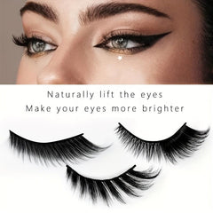 5 Pairs Faux Mink Fox Eye Cat Eye Lashes