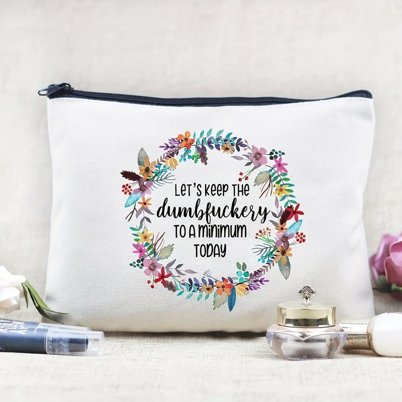 Funny Canvas Cosmetic Bag Makeup Bags Travel Bag Birthday Gifts