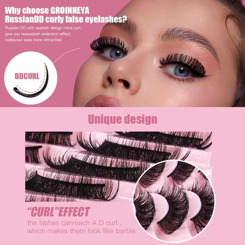 30 Pairs 3D False Eyelashes Faux Mink Lashes Dramatic Volume Long Lashes