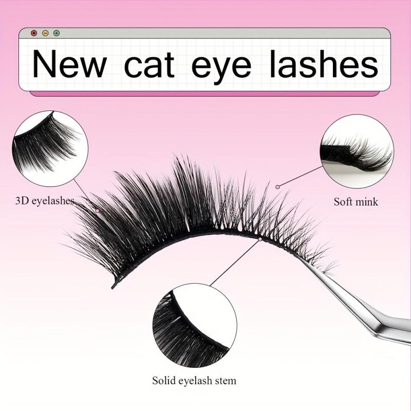Fox Cat Eye Lashes 5 Pairs Natural Look Faux Mink Eyelashes