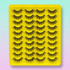20 Pairs 3D Silk False Eyelashes Fluffy and Curling Lashes