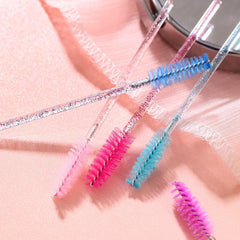 50 Pcs Mascara Wands Crystal Eyelash Brush Makeup Brushes Tools Kits