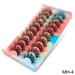 10 Pairs 3D Mink Lashes Fluffy Wispy Natural Cross Eyelash Extension