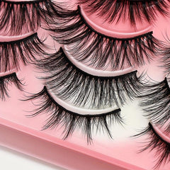 20 Pairs Chemical Fiber False Eyelashes Natural Wild Style Curli