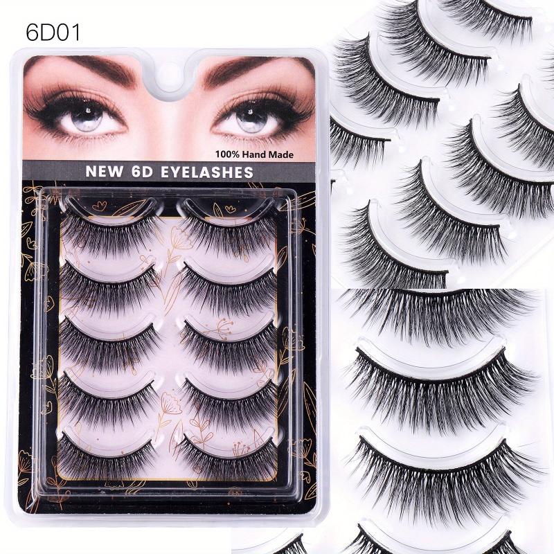5 Pairs Japanese Style Manga Lashes Fluffy Cosplay Anime Eyelashes Natural Look