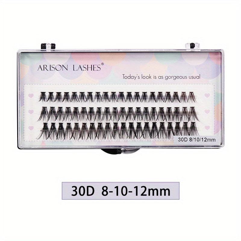 60pcs Cluster Lashes 20D 30D 40D 50D 8 12mm Mix D Curling DIY Individual Lashes