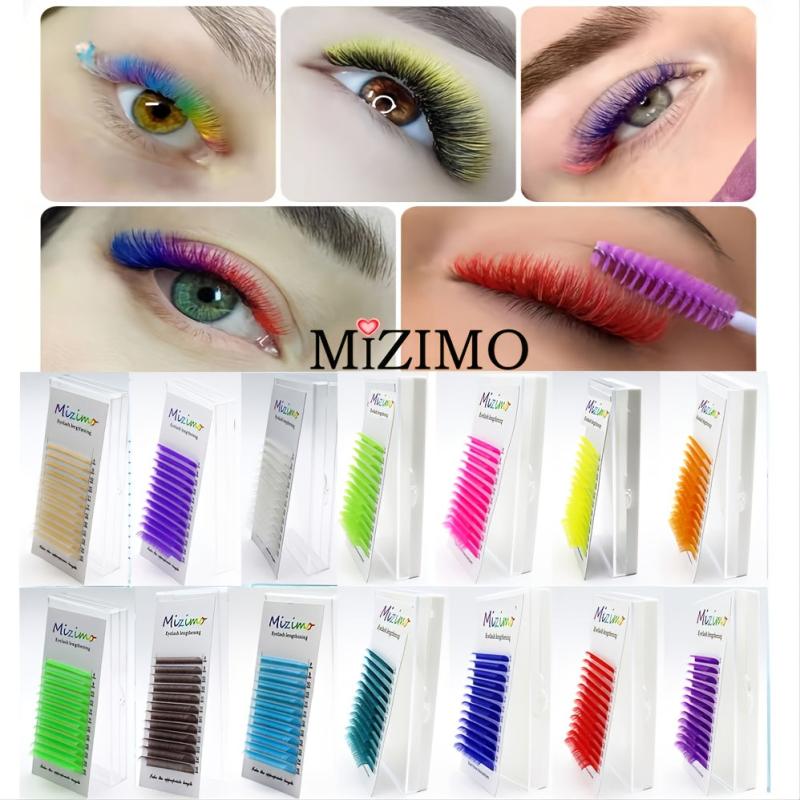 Purple Curl 8 15mm Lash Extensions Long Lasting False Eyelashes