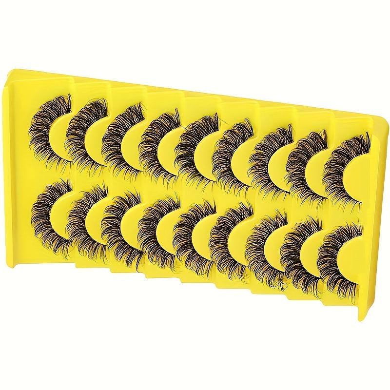 Natural Look Faux Mink Eyelashes 6D Fluffy Peri Cat Eye Lashes Pack