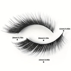 7 Pairs Fox Eye False Eyelashes Natural Cat Eye Lashes 3D Faux Mink