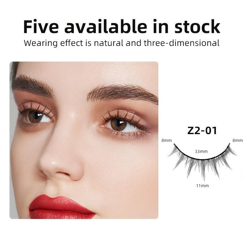 2 Pairs Faux Mink Eyelashes Long Thick Natural Look