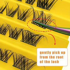 80 Clusters Cat Eye Eyelashes Natural DIY False Lashes