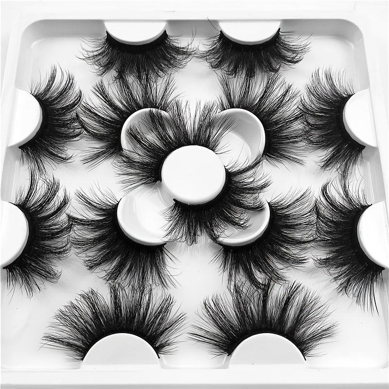 7 Pairs Mink Lashes Dramatic Volume False Eyelashes Full Strip Thick Eyelash