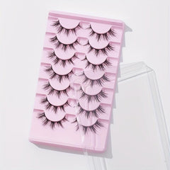 7 Pairs Spiky Manga Lashes Crisscross Style Anime False Eyelashes