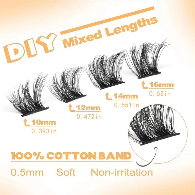 DIY Lower Eyelashes Natural Cluster Lashes Individual False Eyelashes Extension