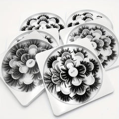 7 Pairs Slender False Eyelashes Faux Mink Eye Lashes Lengthening Thick