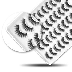 20 Pairs Faux Mink Cat Eye False Eyelashes