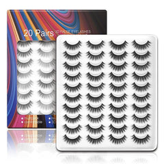 20 Pairs Faux Mink Cat Eye False Eyelashes