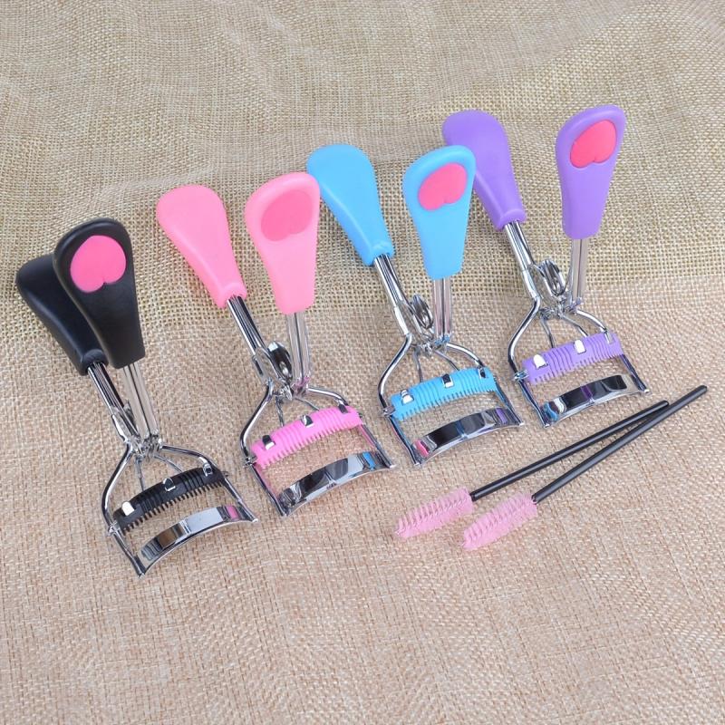 Wide Angle Hearts Eyelash Curler with False Eyelash Comb