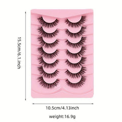 7 Pairs Natural Fluffy False Eyelashes Daily Comfortable Lashes