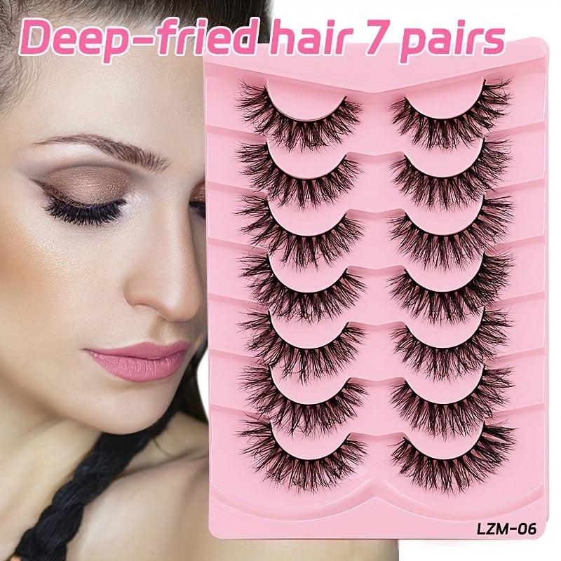 7 Pairs Natural Fluffy False Eyelashes Daily Comfortable Lashes