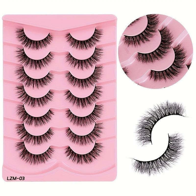 7 Pairs Natural Fluffy False Eyelashes Daily Comfortable Lashes