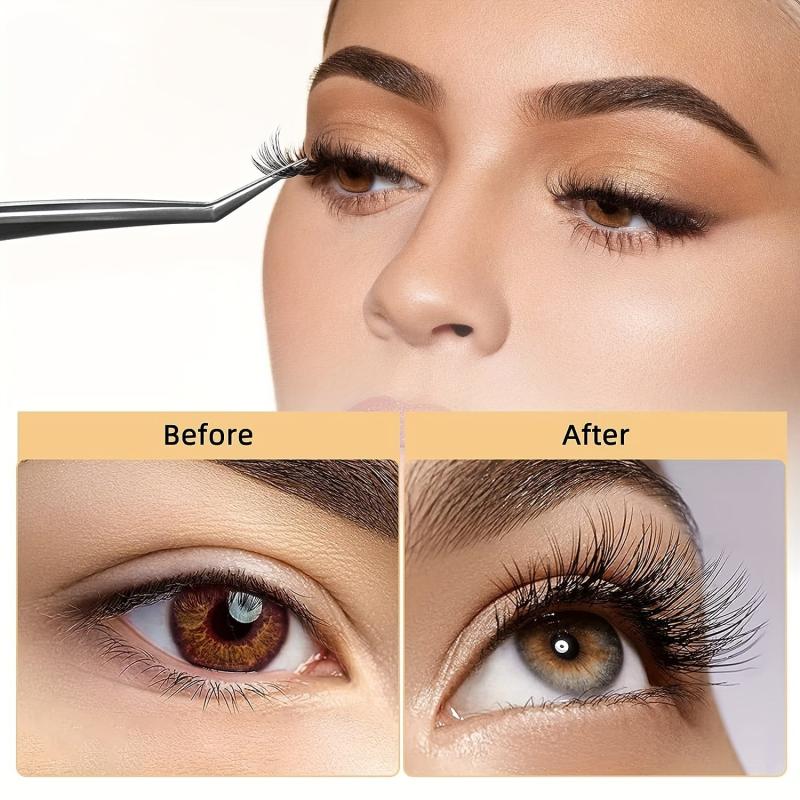 C Curling 280pcs Cluster Lashes Soft Slender Waterproof Reusable False Eyelashes