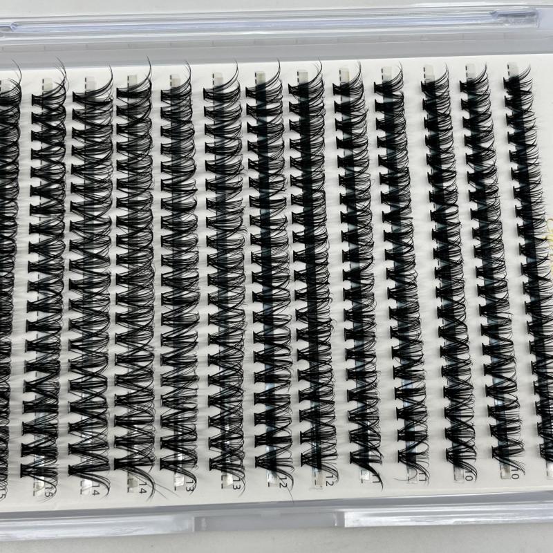 C Curling 280pcs Cluster Lashes Soft Slender Waterproof Reusable False Eyelashes