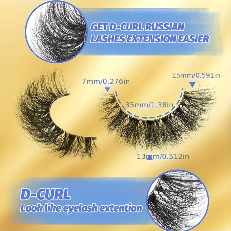 10 Pairs 3D Faux Mink Fluffy Wispy False Eyelashes