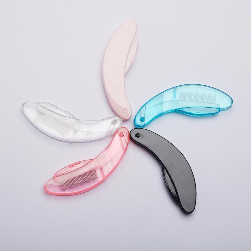 Portable Folding Eyelash Comb Stainless Steel Teeth Mini Metal Eyebrow Comb