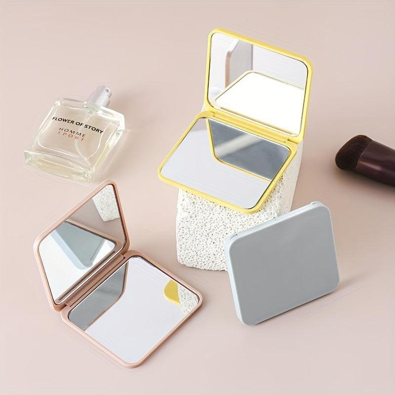 Square Vanity Mirror 1X2X Magnification Foldable Makeup Mirror