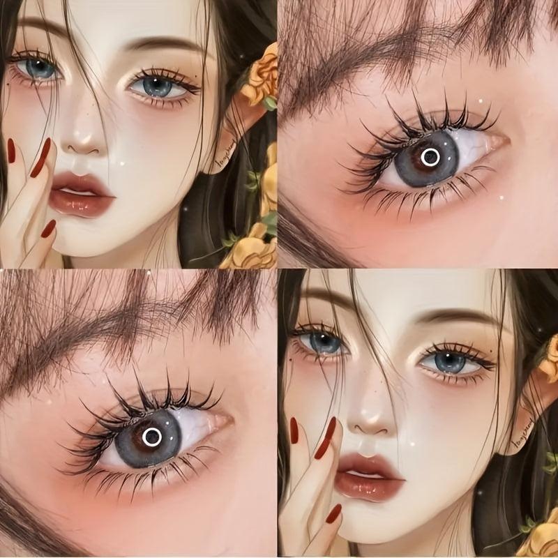 3 Pairs Cat Eye Faux Mink Lashes Wispy Style Clear Band