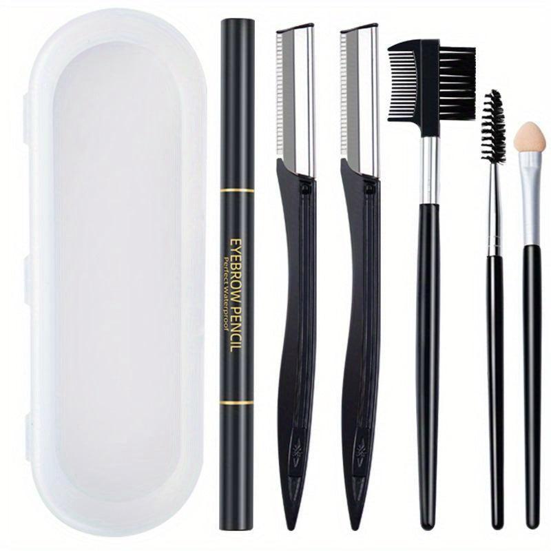 6pcs Stainless Steel Eyebrow Shaving Set Beauty Tools for Beginners