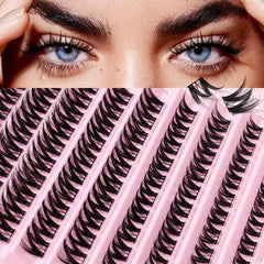 DIY Segmented False Eyelashes Short Long Cluster Extension Makeup