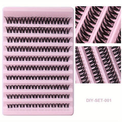 DIY Segmented False Eyelashes Short Long Cluster Extension Makeup