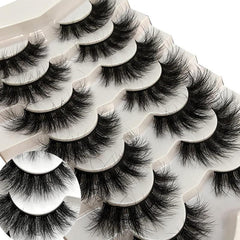 7 Pairs Fluffy Mink Lashes Dramatic Volume Extension